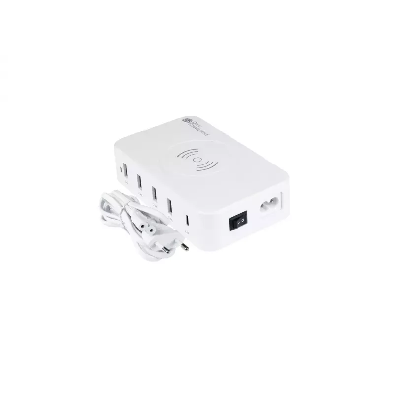 Mobiles Ladegerät Alcasa PCA-D005W Universal Weiß AC Kabellos Schnellladung