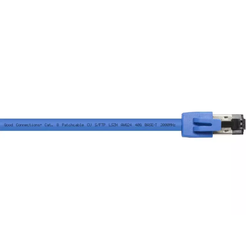 Netzwerkkabel Alcasa 8080-100B 10m Cat8.1 S/FTP Blau
