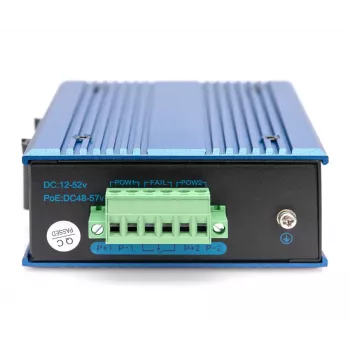 Digitus 4 Port Fast Ethernet Netzwerk PoE Switch, industriell, unmanaged, 1 SFP Uplink