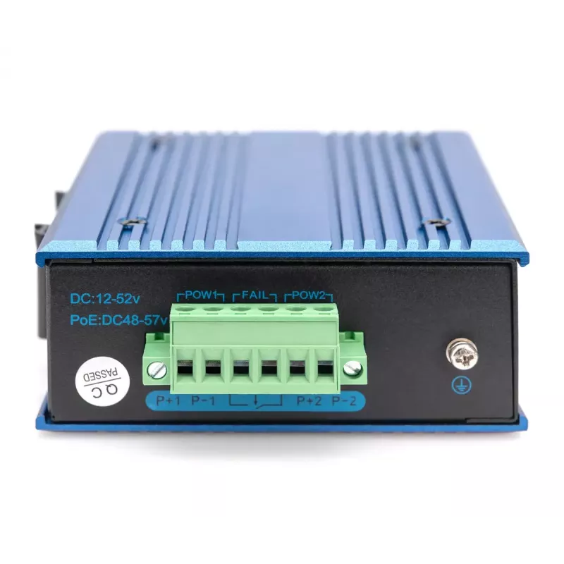 Digitus 4 Port Fast Ethernet Netzwerk PoE Switch, industriell, unmanaged, 1 SFP Uplink