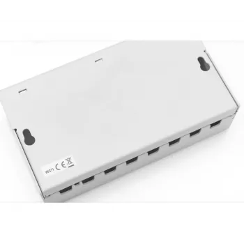 Patchpanel DIGITUS Desktop modular blank, geschirmt, 8-Port, Stahl, grau, Wandmontage