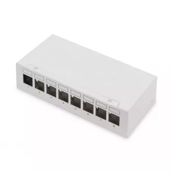 Patchpanel DIGITUS Desktop modular blank, geschirmt, 8-Port, Stahl, grau, Wandmontage