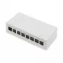 Patchpanel DIGITUS Desktop modular blank, geschirmt, 8-Port, Stahl, grau, Wandmontage