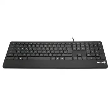 Wortmann AG Tastatur 4000 kabelgebundene USB Copilot QWERTZ 105-Tasten deutsches Layout 1,80 m Kabel schwarz