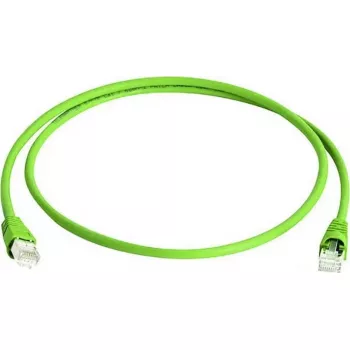 Patchkabel Telegaertner MP8 FS 600 — SFTP Cat.7, RJ‑45 Stecker auf Stecker, 5,0 m, grün