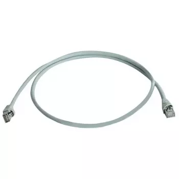 Netzwerk-Patchkabel Telegaertner Cat6a SF/UTP (S-FTP) 0,25 m, RJ45–RJ21, Nickel-Kontakte, grau