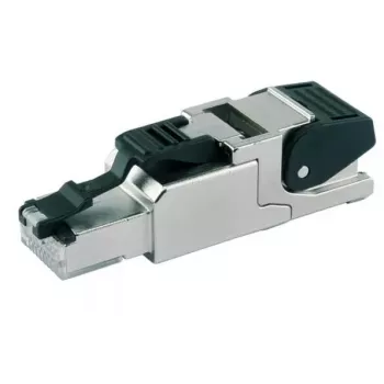 Telegärtner MFP8 T568 A Cat.6A RJ-45-Steckverbinder, schwarz/silber