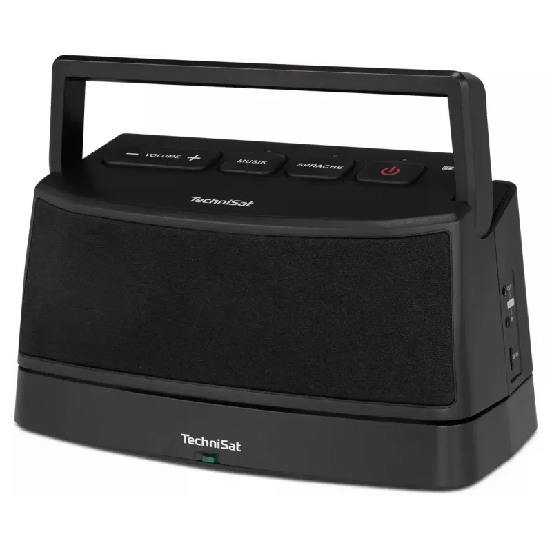 Tragbarer Stereo-Lautsprecher TECHNISAT ISIBOX 1 — 4 W RMS, kabelgebunden & kabellos, integrierter Akku, USB-C, schwarz