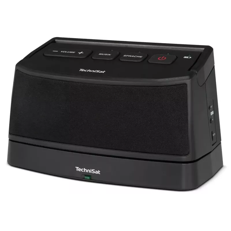 Tragbarer Stereo-Lautsprecher TECHNISAT ISIBOX 1 — 4 W RMS, kabelgebunden & kabellos, integrierter Akku, USB-C, schwarz