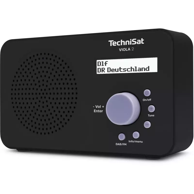 Tragbares Radio TECHNISAT VIOLA 2 – DAB+ & FM, LCD-Anzeige, 1 W, 3,5 mm Klinke, Schwarz