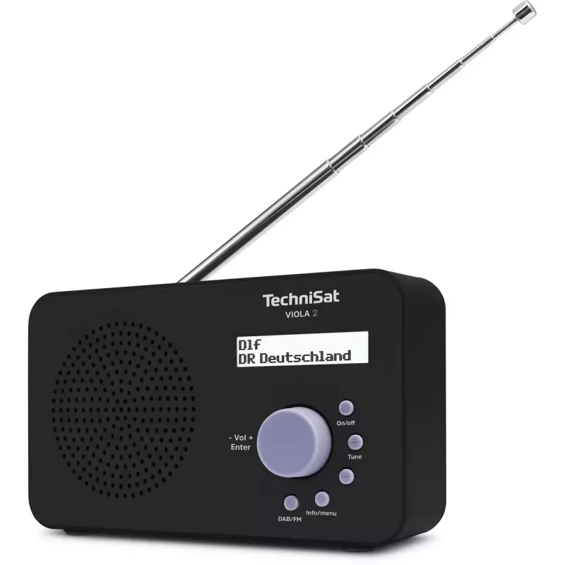 Tragbares Radio TECHNISAT VIOLA 2 – DAB+ & FM, LCD-Anzeige, 1 W, 3,5 mm Klinke, Schwarz
