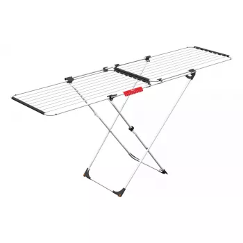 Bodenstehender Wäscheständer VILEDA Doble 157246 — Aluminium & Stahl, 22 m Trockenfläche, faltbar, 209 cm Länge