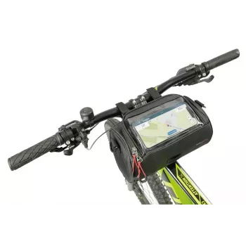 Fahrradtasche TROIKA BKB30/BK Front 4 L Nylon PVC Tarpaulin Schwarz