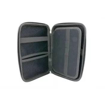 Make-up-/Maniküre-Etui TROIKA CBO11/BK Schwarz Leder Samt 160x220x50mm