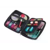 Make-up-/Maniküre-Etui TROIKA CBO11/BK Schwarz Leder Samt 160x220x50mm