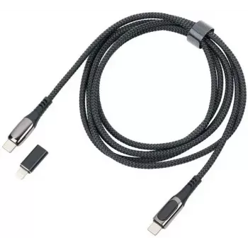 Ladekabel TROIKA SPEEDY XL schwarz – USB-Lade- und Datenkabel, Modell CBL20/BK