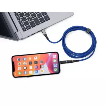 Ladekabel TROIKA SPEEDY XL USB-C 2 m blau
