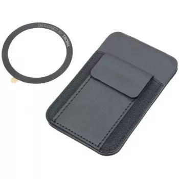 Kartenetui TROIKA CCM25/BK Leder kompakte Geldbörse, schlankes Design, schwarz