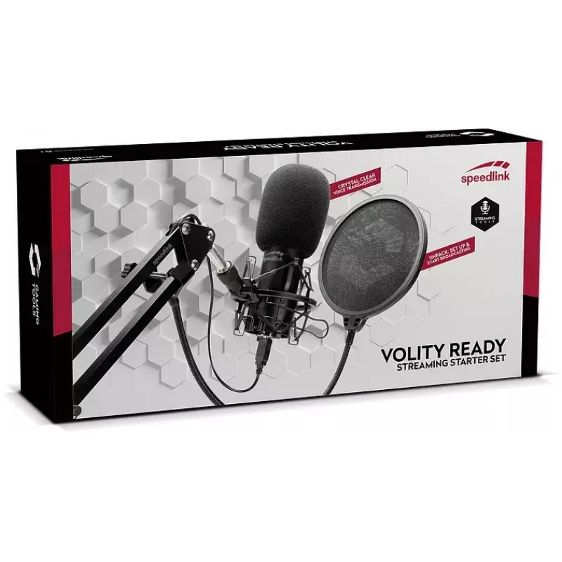 Studiomikrofon SPEEDLINK Volity Ready Schwarz