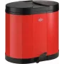 Abfalleimer Wesco Ökosammler Beta Rot 20 L, Modell 112747, Stahlkonstruktion, Pedalöffnung