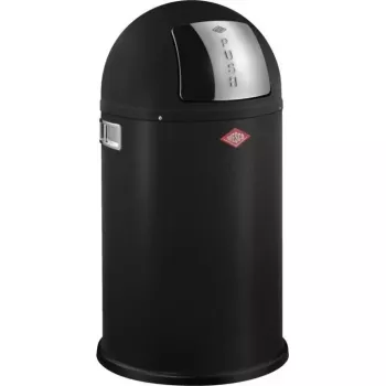 Mülleimer WESCO Pushboy Jr. 22 L mattschwarz, Push-Open-Deckel, kompakter Kücheneimer