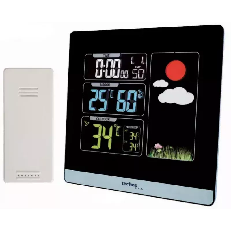 Digitale Wetterstation Technoline WS 6448 Schwarz