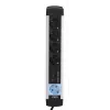 Power Extension Olympia MS 2500 1,5 m 5 AC-Steckdosen Innenbereich Schwarz Silber