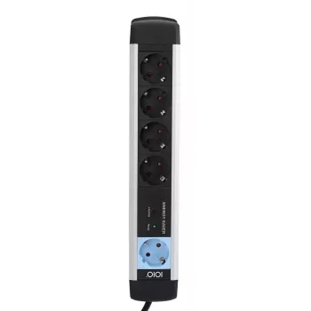 Power Extension Olympia MS 2500 1,5 m 5 AC-Steckdosen Innenbereich Schwarz Silber