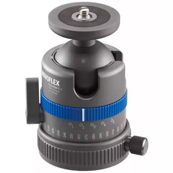 Stativkopf Novoflex CB3 II Schwarz Blau Metall 1/4 3/8 Zoll Kugel