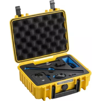 Hard carrying case b&w international PP.41 für DJI Osmo 360 — wasserdicht, langlebig, gelb