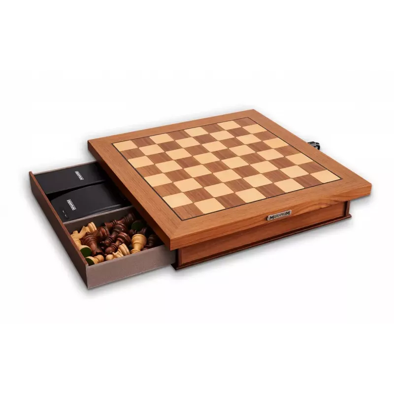 Schachbrett Millennium M843 Desktop Einteiliges Brett 32x32 cm