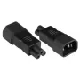 Netzstecker-Adapter C14 C5 Alcasa PA-1405S Schwarz