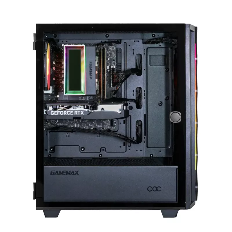 Hyrican GAMEMAX Diamond BK 7795 PC — AMD Ryzen 5 5500, 16 GB DDR4, 1 TB SSD, NVIDIA GeForce RTX 5050, Windows 11 Home, Schwarz