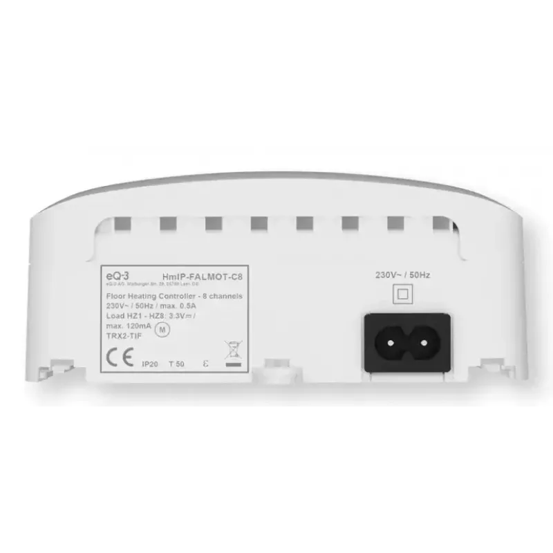 Fußbodenheizungsregler 8-Kanal motorisch, eQ-3 Homematic IP, digitaler Thermostat (RF, AC 230 V)