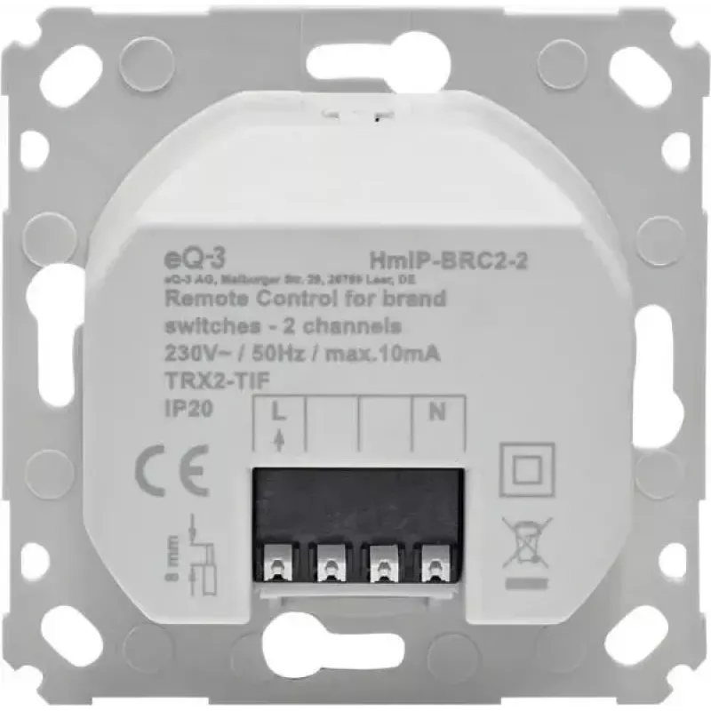 Elektrisches Schaltzubehör eQ-3 Homematic IP 161839A0, weiß, 71×71×37 mm