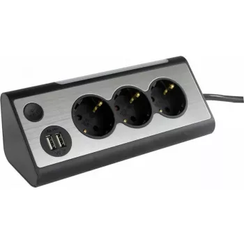 Mehrfachsteckdose REV 2400050010, 3-fach mit 2 USB-Anschlüssen