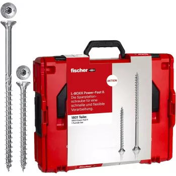 Schraubensortiment FISCHER Power Fast II L-Boxx 102 (MPN 558739) – sortierte Schrauben für das Power Fast II-System