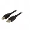 EFB Elektronik USB 2.0 A/B 3,0m USB-Kabel Schwarz Stecker/Stecker