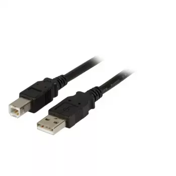 EFB Elektronik USB 2.0 A/B 3,0m USB-Kabel Schwarz Stecker/Stecker
