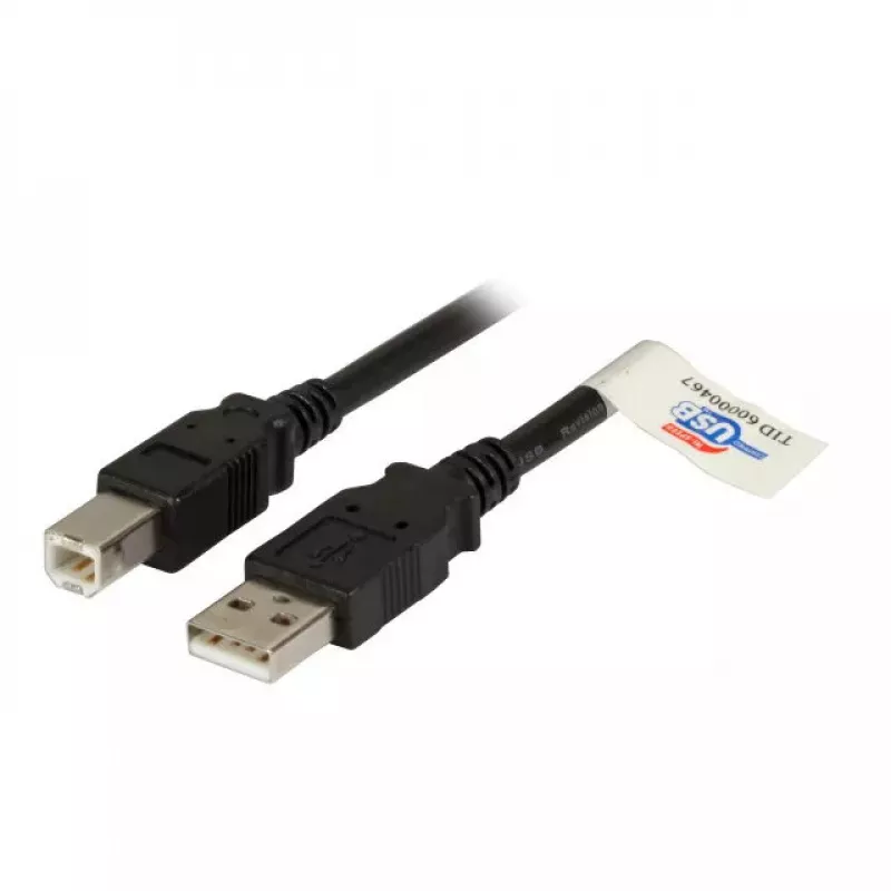 EFB Elektronik USB 2.0 A/B 3,0m USB-Kabel Schwarz Stecker/Stecker