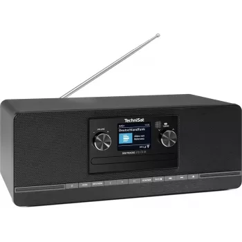 TECHNISAT DigitRadio 372 CD IR schwarz – DAB+/UKW-Digitalradio mit CD-Player und Infrarot-Fernbedienung