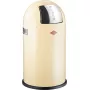 Abfalleimer Wesco Pushboy 50 l Mandel 112792 Edelstahl, pedalloser Schiebedeckel