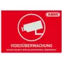 Warnschild ABUS AU1420 Rechteckig Rot Weiß Selbstklebend