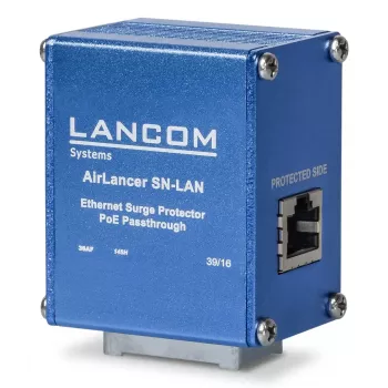 Lancom Systems AirLancer SN-LAN Gigabit Ethernet PoE-Injektor 1000 Mbit/s, 1,2 A, Aluminium, Blau