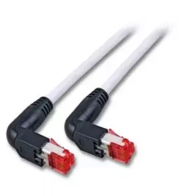 Netzwerkkabel EFB Elektronik RJ45 90° S/STP Cat6 RJ-45 Cat7 0,5m Grau