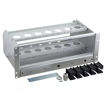 Subrack EFB Elektronik 53711.1 — Aluminium-/Thermoplastgehäuse, 483×295×178 mm, grau
