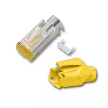 Kabelstecker RJ-45 männlich Hirose H7642.5-100, gelb, 100er-Pack