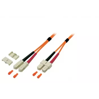 Glasfaserkabel EFB Elektronik O6413.25 — OM2 50µm, SC–SC, 25 m, Vollduplex, orange