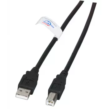 USB-Kabel EFB Elektronik K5203.3 3 m USB A USB B Schwarz