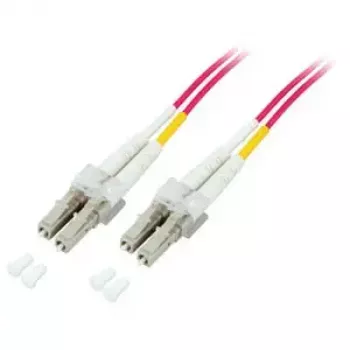 Duplex-LWL-Patchkabel EFB Elektronik LC–LC 0,5 m OM4 50/125 µm violett